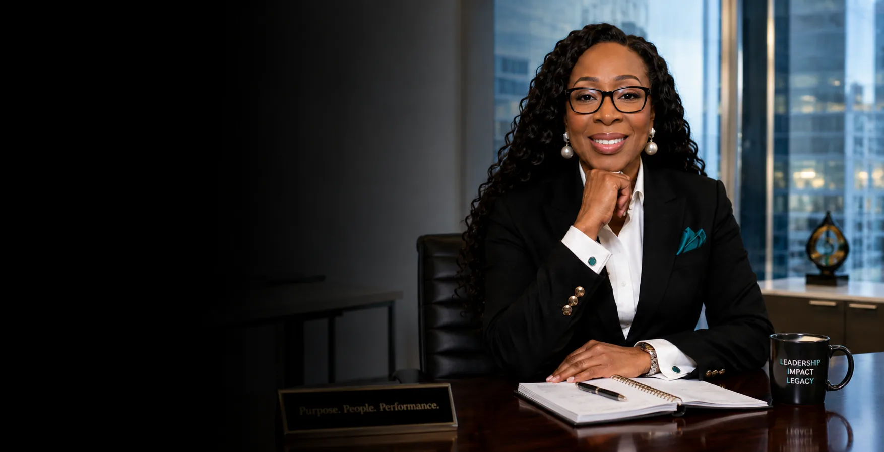 Dr. Tunjarnika Nika Coleman seated in an executive office